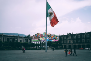 Mexico Flag in Toluca, Mexico