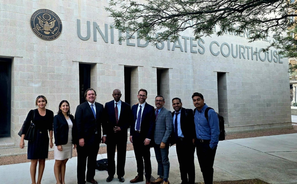 VRP legal team outside courthouse. VRP legal team outside courthouse.